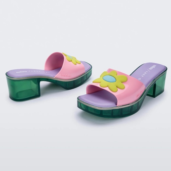 MELISSA x LAZY OAF 90s Y2k PLATFORM BLOCK HEEL SLIDES (7M) Women Summer Shoe NIB - Picture 3 of 4